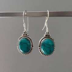 Turquoise earrings Length            1.5 cm  Drop length   2.5 cm  Width              1 cm Gift box available for purchase. Search GIFTBOX Handmade Oval Turquoise Earrings, Handmade Turquoise Earrings For Gifts, Handmade Turquoise Earrings As Gift, Round Turquoise Earrings For Gift, Nickel Free Turquoise Drop Earrings, Turquoise Nickel-free Drop Earrings, Turquoise Drop Earrings For Gift, Turquoise Earrings With Ear Wire For Gift, Turquoise Jewelry With Matching Earrings As Gift