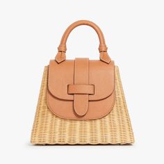 The Lady Bag – Pamela Munson Luxury Leather Straw Bag With Bamboo Handle, Leather Straw Bag With Top Handle And Bamboo Detail, Leather Straw Bag With Bamboo Handle And Top Handle, Pamela Munson, Summer Handbags, Spring Accessories, Straw Handbags, Rattan Bag, Elegant Bags