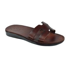 Leather sandals handcrafted in Jerusalem featuring easy slip-on with an "H" cut-out. These sandals are built to last for years, and the smooth leather molds to the shape of your foot for a custom fit. split Vegetable-tanned natural leather Leather sole molds to your feet Comfortable polyurethane outsole Durable textured grip sole Light and flexible Hand-Crafted in East Jerusalem Ankle Strap Sandals Flat, Leather Gladiator Sandals, Ankle Strap Flats, Sandals Brown, Outfit Ideas Fall, Brown Leather Sandals, Natural Tan, Brown Sandals, Beautiful Shoes