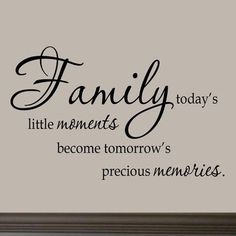 a family wall decal with the words'little moments'in black on a white background