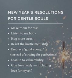 a new year's resolution for gentle souls