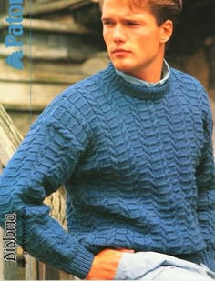 "Mens Aran Round Neck Textured Sweater 34\" - 42\" Aran Worsted 10 Ply  Knitting Pattern PDF Instant Download 3.75mm & 4.5mm needles Cable needle Stitch Holders" Mens Knit Sweater Pattern, Gents Sweater, Tea Cosy Knitting Pattern, Cable Jumper, Mens Knit Sweater, Mens Knit, Jumper Patterns, Drop Sleeve, Hot Sweater