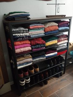 24 Brilliant No Closet Solutions for Small Bedrooms - Addicted To Organization Open Shelving Wardrobe, Storage Ideas For Bedroom With No Closet, Clothes Closet Organization Ideas Diy, Clothing Shelves Bedroom, Organizing Ideas For Bedroom Closets, No Closet Space Solutions, How To Utilize Small Closet Space, Undergarment Storage Ideas, No Closet Solutions Bedroom Diy