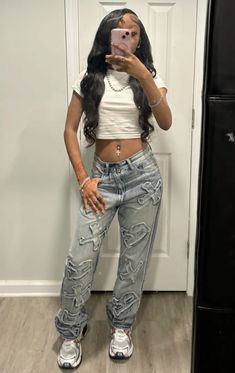 Baddie Clothing Ideas, Summer Fly Fits, Fall Back To School Outfits, Fashion Outfits Black Women, Outfits For School Black Women, Cute Jeans Outfit, College Outfits Black Women, Fly Outfit Black Women, Cute Outfits Black Women