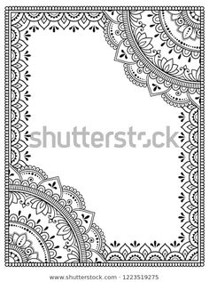 a black and white lace border with an empty space in the center for text or image