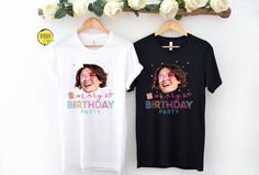 Custom Birthday Shirt, Face Picture Shirt, Birthday Party Shirt, Custom Shirt With Photo, Birthday Girl Face Shirt, Custom Birthday Gift NOTE  We will use Black design for White, Athletic Heather and Heather Peach. White design for all other colors. Dear Customer, We're here to give you best Birthday shirt options for you. We want to make everyone smile with our cute , stylish and trendy graphic T-shirts. We can assured you this shirt will be perfect Birthday gift whether you will buy it yourself or for someone else. 1. Important Check size chart before you purchase 2. How to Order * Pick your shirt type and size Your design will be printed on the front.  *Pick your t-shirt color Add your design Name And Text Color 3.Production  Processing time is 1-3 business days. For rush orders please Custom Birthday Shirts, Custom Birthday Gifts, Photo Birthday, Face Pictures, Birthday Party Shirt, Birthday Tshirts, Shirt Print Design, Custom Shirt, Custom Birthday