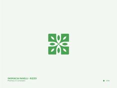 a green logo with leaves on it