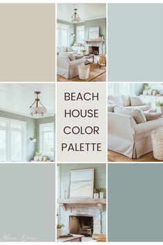 Beach House Color Palette With Paint Colors & Hex Codes Color Palette Coastal, House Color Palette