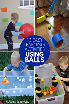 there are many different activities to do with the kids in this class, including using balls