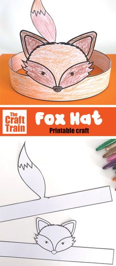 the fox hat is made out of paper, and it's ready to be cut into