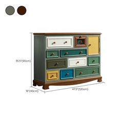 an image of a chest of drawers with different colors and sizes on the bottom side