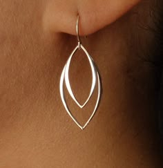 Marquise Earrings Dangle Earrings Mother's Day by Popsicledrum Teardrop Silver Earrings, Gold Bar Earrings Studs, Marquise Earrings, Leaf Earring, Silver Flower Earrings, Bar Stud Earrings, Fall Earrings, Beaded Drop Earrings, Gifts Jewelry