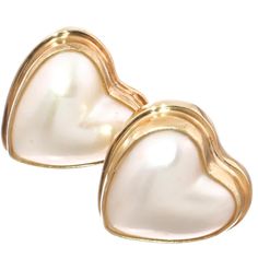 "Heart Pacific Ocean Cultured Mabe Pearl 925 Sterling Silver Gold Post Earrings Quality handcrafted earrings in 925 sterling silver featuring genuine Pacific ocean cultured AAA-quality heart shaped mabe pearls. Hook Type: Post-back Silver Type: 925 Sterling Silver Earring Size: 16mm(5/8\") Earring Weight: ~2.5 grams/ea Earring Material: White Mabe pearl(15x13mm)" Elegant Clip-on Heart Earrings For Valentine's Day, Elegant Heart-shaped Clip-on Earrings For Valentine's Day, Heart-shaped Clip-on Jewelry For Formal Occasions, Elegant Clip-on Heart Earrings, Formal Heart-shaped Clip-on Jewelry, Formal Heart Shaped Clip-on Jewelry, Heart-shaped Pearl Earrings For Formal Occasions, Elegant Clip-on Heart Earrings For Anniversary, Elegant Heart-shaped Clip-on Earrings