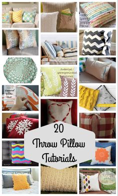 20 throw pillows that are easy to make