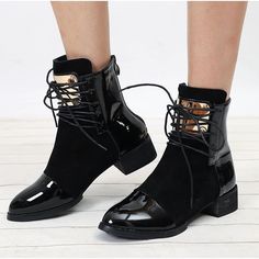 Department Name:Adult Item Type:Boots With Platforms:Yes Heel Height:Low (1cm-3cm) Outsole Material:Rubber Platform Height:0-3cm Lining Material:PU is_handmade:Yes Insole Material:Rubber Heel Type:Square heel Closure Type:Lace-Up Toe Shape:Round Toe Upper/Shaft Material:PU Fashion Element:Platform Season:Spring/Autumn Boot Type:Basic Boot Height:Ankle Pattern Type:Solid Casual Lace-up Boots With Metal Feet, Winter Lace-up Boots With Metal Feet, Black Moto Boots With Metal Feet For Fall, Black Low Heel Lace-up Boots For Fall, Black Lace-up Boots With Low Heel For Fall, Black Low Heel Booties For Fall, Fashion Stylist Resume, Mens Casual Leather Shoes, Boots Fall Ankle