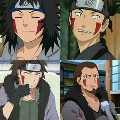 the faces of naruto and his friends