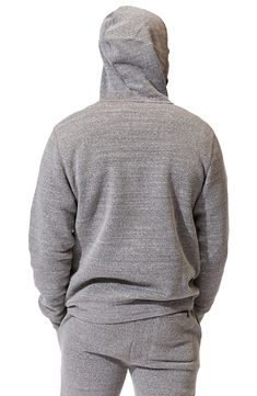 Recycled polyester and organic cotton bring soft, slubbed texture and sustainable construction to a lightweight fleece hoodie that's great layered or alone. Pullover style Drawstring hood Long sleeves Kangaroo pocket Ribbed cuffs and hem 50% recycled polyester, 37% organic cotton, 13% rayon Machine wash, tumble dry Imported Men's Clothing Sustainable Construction, Fleece Hoodie, Kangaroo Pocket, Pullover Styling, Men's Clothing, Kangaroo, Heather Grey, Pullover Hoodie, Men Sweater