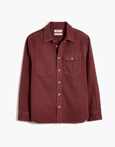 Garment-Dyed Work Shirt Vintage Mechanics, Mechanic Shirts, Cotton Farming, Work Shirt, Simple Shirts, Fit Body, Work Shirts, Oversized Shirt, Cotton Twill