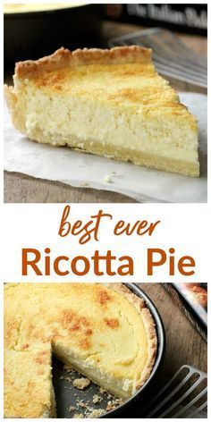 the best ever ricotta pie recipe is made with only three ingredients