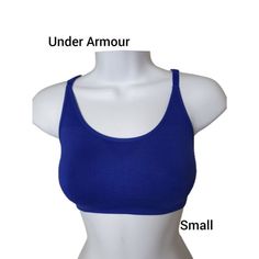 Ua Women's Sports Bra Low Impact Athletic Top Seamless Racerback Activewear Small This Bra Gives You The Right Support For Low-Impact Activities. It Has A Seamless Fit And Adjustable Straps For Complete Comfort. Soft Comfortable Racerback Style Absorbs Sweat To Keep You Cool, Dry And Comfy Medium High Support High Impact Adjustable Straps Seamless Perfect Fit Women's Small 93% Nylon, 7% Elastane Excellent Condition. Ships Immediately All Items Are Cleaned And Sanitized Before Shipping. Smoke And Small Bra, Sports Bra Top, Printed Sports Bra, Gray Sports Bra, High Impact Sports Bra, White Sports Bra, Women Sports, Women's Sports, Pink Sports Bra