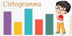 a young boy standing in front of a bar chart with the words litogramma