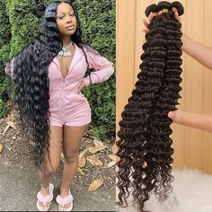 Deep Curly Weave, Brazilian Human Hair Extensions, Deep Wave Human Hair, Brazilian Deep Wave, Curly Hair Extensions, Human Hair Bundles