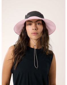 A light, breathable, packable wide-brim hat for hikes and adventures in the sun. Cotton Hiking Hat With Curved Brim, Solid Color Brimmed Sun Hat For Hiking, Pink Flat Brim Sun Hat For Outdoor, Outdoor Breathable Pink Hat, Adjustable Bucket Hat With Upf 50+ For Hiking, Brim Hat, Wide Brimmed Hats, Wide Brimmed, Caps Hats