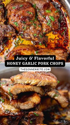 juicy and flavorful honey garlic pork chops are the perfect side dish for any meal