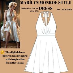 marilyn monroe style dress sewing pattern