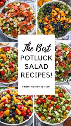 the best potluck salad recipe is here and it's easy to make