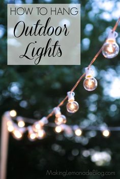 the words how to hang outdoor lights on a string