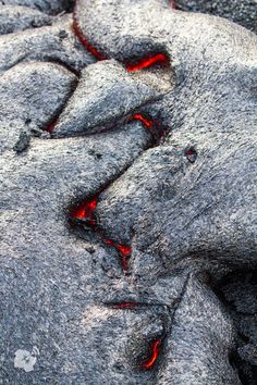 the lava is red and black in color