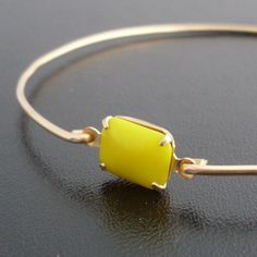 Sunshine Yellow Bangle Bracelet Yellow Bridesmaid, Yellow Sunshine, Yellow Bracelet, Yellow Bridesmaids, Yellow Jewelry, Sunshine Yellow, Stacked Bangles, Sunny Yellow, Bracelet Online