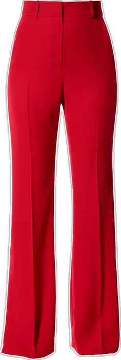 Formal Red Straight Pants, Chic Red Wide Leg Dress Pants, Elegant Red Ankle-length Wide Leg Pants, Tailored Red Wide Leg Pants, Tailored Red Wide-leg Pants, Chic Red Formal Bottoms, Chic Red Straight Leg Bottoms, Red Ankle-length Formal Pants, Elegant Red Straight Pants