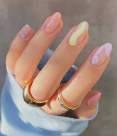 Pastel Nail Art, Pastel Nails Designs, Gel Nails At Home, Summery Nails, Easter Nails