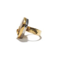 22K yellow gold, palladium, quartz, diamond 0.98 ctw • Size 8.75 (58.72mm) inside circumference • 0.98" (24.89mm) length of ring • 0.88" (22.35mm) width of ring • Can be sized up or down 2 sizes • One of a kind Grey Roses, Bracelet Ring, Agate Bracelet, Brown Diamond, Sapphire Earrings, Rose Cut Diamond, Yellow Roses, Yellow Rose, Custard