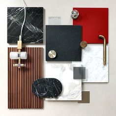 an assortment of different colored tiles and accessories