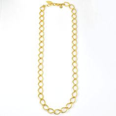 Gold plated brass chain Necklace measures 23" long with 1" extender Lobster clasp Made in the USA Want to see more of this collection? David Aubrey lines vary from delicate, meticulously assembled jewelry of monochromatic hues to larger, more vibrant pieces. Some collections are themed, whether romantic, vintage, tribal, or art deco. Each piece is painstakingly crafted with an array of raw materials, including plated and oxidized brass and white metal, semiprecious stones, vintage glass beads, I Brass Chain Necklace, Chevron Earrings, Chevron Necklace, Chevron Ring, Handmade Glass Beads, Brass Necklace, Smokey Quartz, Brass Chain, Chain Earrings