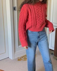 Chunky Sweaters, Sweater Outfit, Fall Sweater, Rory Gilmore, Inspired Outfits, 가을 패션, Outfit Inspo Fall, Looks Vintage, College Outfits