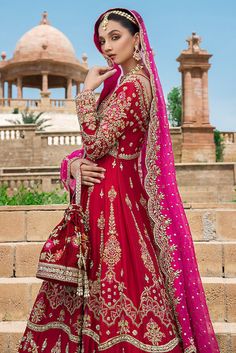 Pakistani Red Dress, Raw Silk Gown, Gown Pakistani, Pakistani Gown, Pakistani Bridal Lehenga, Wedding Dresses Pakistani, Bridal Mehndi Dresses, Pakistani Bridal Dress, Bridal Dupatta