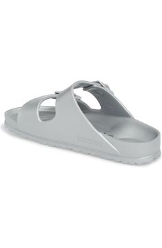 Birkenstock Essentials Arizona Waterproof Slide Sandal (Women) (Nordstrom Exclusive) | Nordstrom Lightweight Synthetic Sandals With Gel Cushioning, Gray Synthetic Sport Sandals, Gray Sporty Synthetic Sport Sandals, Functional Sport Sandals With Gel Cushioning, Waterproof Synthetic Slides With Round Toe, Lightweight Sport Sandals With Textured Footbed, Functional Slip-resistant Synthetic Sandals, Non-slip Gray Synthetic Slides, Solid Color Synthetic Slides With Textured Footbed