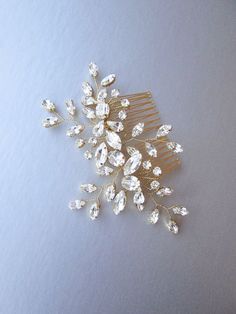 Swarovski crystal bridal hair vine Bridal hair comb Wedding Rose Gold Hair Vine, Floral Hair Vine, Wedding Hair Head Piece, Crystal Hair Vine, Hair Accessories Pearl, Crystal Hair Comb, Bride Hair Accessories, Bridal Comb, Bridal Hair Vine