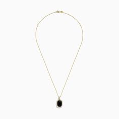 Effy Eclipse 14K Yellow Gold Onyx and Diamond Pendant Gold Yellow, Diamond Pendant, Onyx, Yellow Gold, Pendant, Yellow, Gold