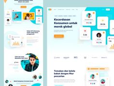 the landing page for an app designed to showcase people's profile and social information