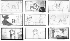 the storyboards for disney's beauty and the beast