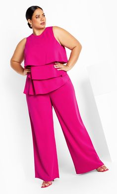 Alexis Jumpsuit - lipstick pink Short Jumpsuits For Women, Plus Size Summer Casual, Plus Size Chic, Plus Size Clothing Online, Lipstick Pink, Pink Jumpsuit, Cocktail Attire, Romper Outfit, Plus Size Jumpsuit