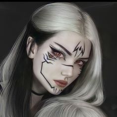 Anime Makeup, Graphic Makeup, Fotografi Vintage, Cool Makeup Looks, Halloween Makeup Looks, Halloween Make Up, Eye Makeup Art