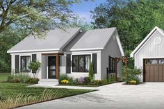 this is a computer rendering of these small house plans for the front of their home