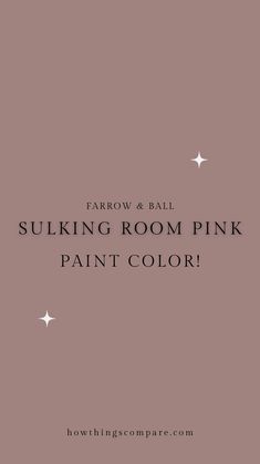 a pink wall with white stars on it and the words, silk room pink paint color