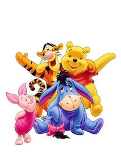 winnie the pooh, tigger, piglet and piggy from winnie the pooh